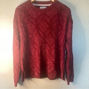 Original Weatherproof Vintage Holiday Red Sweater Women Medium Soft Stretchy